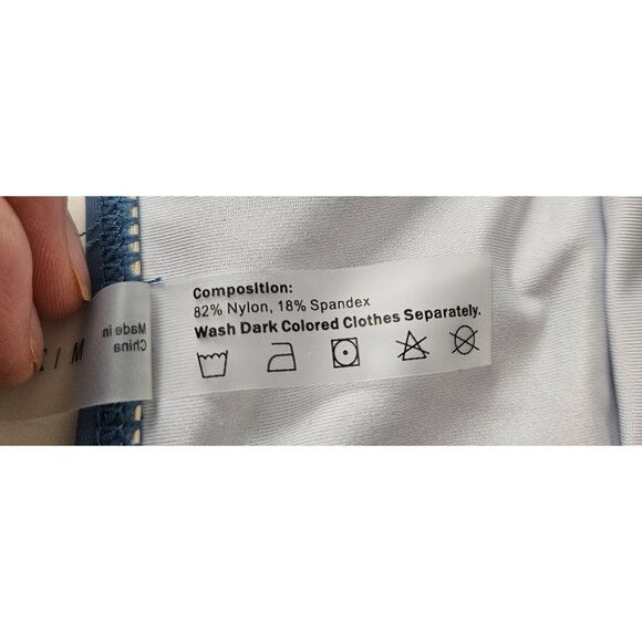 Zaful Womens Cross-Back Halter Bikini Set Blue Size Med Tie-Back Stylish Beach - Picture 7 of 7